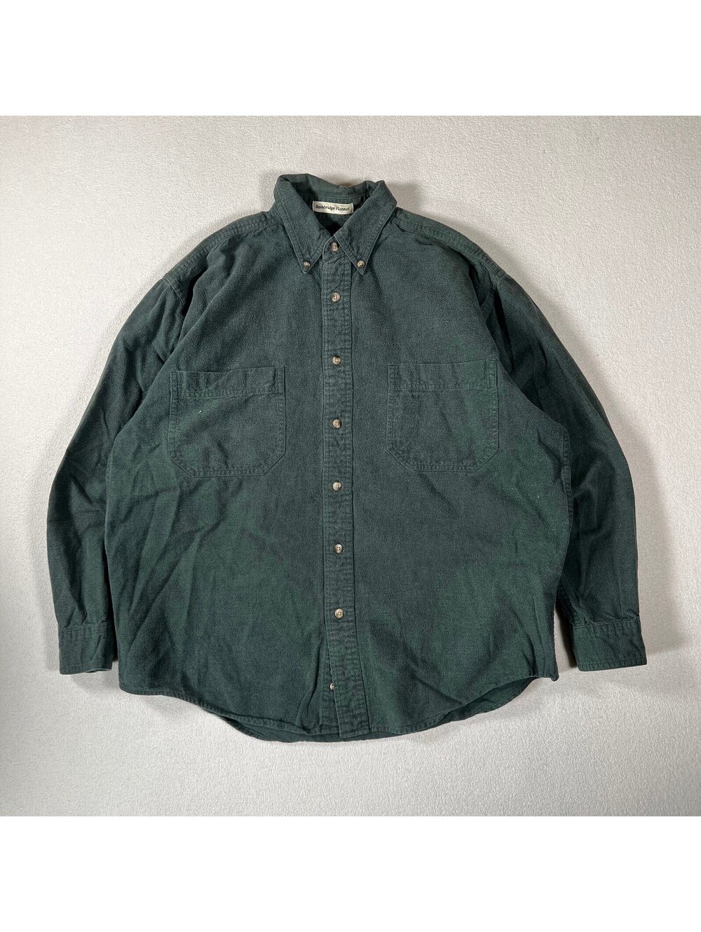 Vintage L.L. Bean Brain Bridge Shammy Cloth Button-Up Long Sleeve Shirt Large